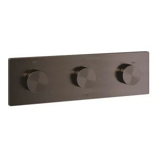 KLUDI-Push, Tronic Elektronisches Unterputz-Thermostat mit Feinbauset Brushed Gunmetal PVD 38300N2-00