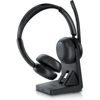 CSL Bluetooth 5.2, Headset kabellos mit Ladestation, 40 h Laufzeit Wireless-Headset (Freisprechfunktion, Sprachassistent, A2DP Bluetooth, Bluetooth, 2,4 Ghz, Multifunktionstaste, Dual Connectivity, Multipoint)