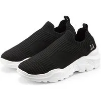 LASCANA Slip-On-Sneaker, Sneaker Halbschuh, Slipper, Freizeitschuh zum Reinschlüpfen VEGAN