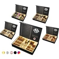 Faizee Home Besteck-Set Besteckset 24 tlg. Edelstahlbesteck für. 6 Personen Gift Box (24-tlg), Edelstahl