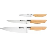 HENCKELS by ZWILLING Messer-Set Pakka (Set, 3-tlg), Rostfreier Klingenstahl, Edles Pakkaholz