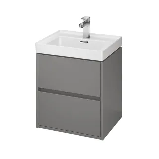 Neuesbad Serie 300 Waschtischunterschrank, B:494, T:397, H:533mm, grau matt 1S924-0151