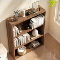 oyajia Bücherregal Bücherregal 100cm für Wohnzimmer Home Office,3-Stöckiges, Standregal, Büroregal, 3 Fächer, Holzwerkstoff, 60/ 80x24x100cm (BxTxH)