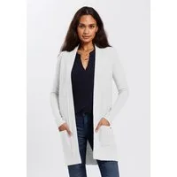 TOM TAILOR Longstrickjacke aus Rippstrick mit aufgesetzten Taschen