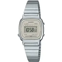 CASIO VINTAGE Chronograph LA670WEA-8AEF, Quarzuhr, Armbanduhr, Damenuhr, Digitaluhr, Datum, Edelstahlarmband
