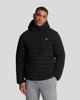 Lyle & Scott Sports Leichte Pufferjacke – Schwarz