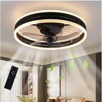 Nettlife Deckenventilator Leise Dimmbar 33W mit Licht und Fernbedienung Timer 50CM, Wohnzimme Schlafzimmer Kinderzimmer Arbeitszimmer Flur