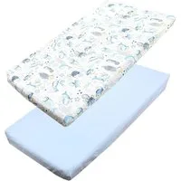 TupTam Spannbettlaken Baby Spannbettlaken Spannbetttuch für Babybett Kinderbett 2er Pack