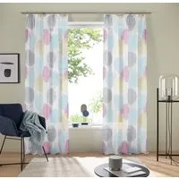OTTO home Gardine Belem (1 St), Kräuselband, transparent, Voile, 1 bzw. 2 Schals, Vorhang, Fertiggardine, Kreise