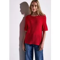 STREET ONE Strickpullover mit seitlichen Schlitzen, halbarm