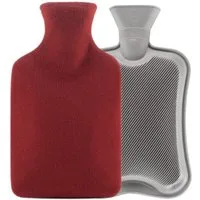 Blumtal Wärmflasche mit Bezug aus Polar Fleece, (für Kinder und Erwachsene, Bettflasche zur Schmerzlinderung, aus Naturkautschuk für Kinder und Erwachsene)