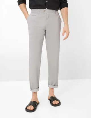 Brax Herren Chino Style EVEREST PLATIN, hellgrau, Gr. 24