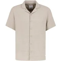 Eight2Nine Kurzarmhemd Kurzarm Regular Fit V-Ausschnitt Knopfverschluss Einfarbig (1-tlg) H73803AG11344_S/S Shirts