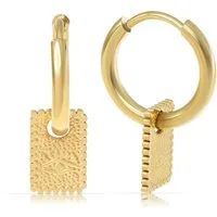 Made by Nami Paar Ohrhänger Set Ohrhänger Silber/Gold Edelstahl Evil Eye hypoallergen wasserfest, minimalistischer Stil - Boho-Schmuck für empfindliche Haut