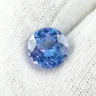 1,98 ct Tansanit Rund Brillant VVSI Blau Violett