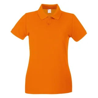 Fruit of the Loom - Poloshirt für Damen kurzärmlig (Kräftiges Orange)