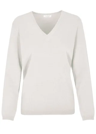 CLARINA - NOS Pullover, V-Ausschnitt 246 stein - Gr. - 40