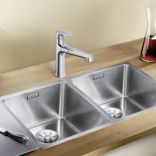 Blanco Andano 340/340-if Spüle 522981 74,5x40cm, Edelstahl Seidenglanz, IF-Flachrand