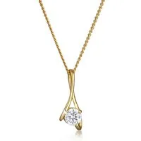 Elli Premium Collierkettchen Zirkonia 585 Gelbgold