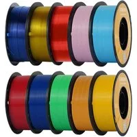 KINGROON Filament 3D Drucker PETG Filament 1,75mm 10KG Set 10 Farben, Hohe Maßgenauigkeit & Zähigkeit 3D-Druckmaterialien