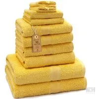 NatureMark Handtuch Set 10 tlg. Frottier Handtuch-Set, 100% Baumwolle (10-St), 4X Handtücher, 2X Duschtücher, 2X Gästetücher, 2X Waschhandschuhe