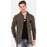 Cipo & Baxx Sweatjacke Sweatjacke (1-tlg) mit Layeroptik, CL-305