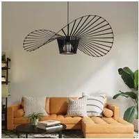 Nettlife Pendelleuchte Vintage Schwarz Esstisch E27 Hängelampe 60/80/100/120/140CM, LED wechselbar, Pendellampe für Wohnzimmer Schlafzimmer Korridor Esszimmer