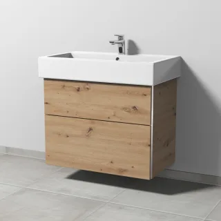 Sanipa 3way Waschtischunterbau zu Duravit Vero Waschtisch mit 2 Auszügen, Eiche Natural-Touch BR71785