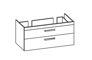 Artiqua 411 Waschtischunterschrank für Starck 3 033213 Oxid Hellgrau quer, 411-WU2L-D11-7183-721 411-WU2L-D11-7183-721