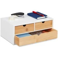 relaxdays Organizer Schreibtisch Organizer 3 Schubladen