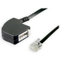 Goobay GOOBAY Telefon-Adapterstecker, RJ11-TAE/F Jack, schwarz Adapter