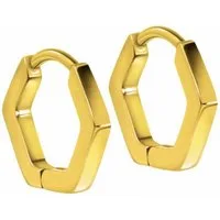 FILANGO Paar Creolen Titan Ohrclicker Creolen SECHSECK (Creolen, 1-tlg)