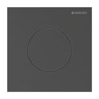 Geberit Typ 40 Urinal-Steuerung 116014QD1 pneumatisch, Round, schwarzchrom / gebürstet, easy-to-clean-beschichtet