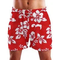 King Kameha Badeshorts Hibiscus Funky Hawaii Bade-Shorts Mesh-Einsatz Verschluss Kordelzug Mit integriertem Mesh-Innenslip für extra Komfort