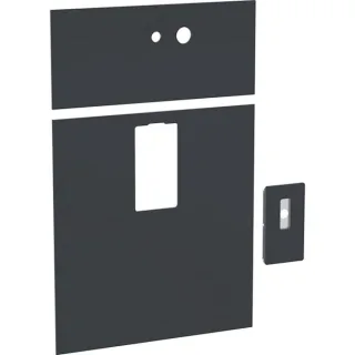 Geberit Frontverkleidung zu Monolith Sanitär- modul für Waschtisch B 73cm 10re Glas schwarz, 242700S 242700SJ1