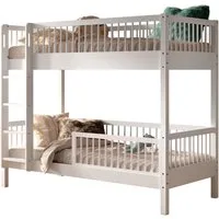 Vipack Etagenbett Buche massiv weiß, Made in Europe, langlebige Qualität (B/H/T ca. 208x176x98cm, Schublade+unterer Rausfallschutz optional), 2 Lattenroste, wahlweise mit oder ohne Bettschublade und Absturzschutz