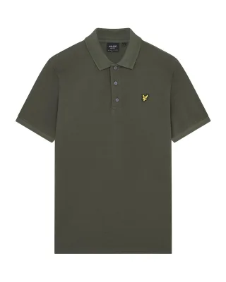 Herren-Poloshirt mit strukturierter Spitze von Lyle & Scott in Weiß
