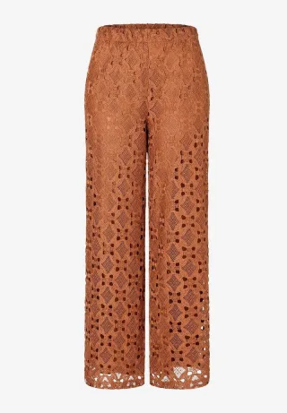 MORE & MORE - Spitzenhose orange - Gr. - 42