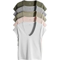 The Set V-Shirt The Set Tops mit Flügelärmeln, 5er-Pack (5-tlg)