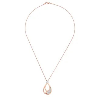 Orphelia 'Minna' Damen 925 Sterling Silber Kette mit Anhänger - Rose ZH-7228
