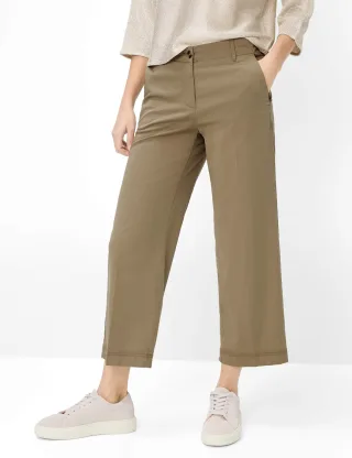 Brax Damen Culotte Style MAINE S FADED KHAKI Grün Khaki, grün - khaki, Gr. 38K