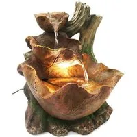 Arnusa Zimmerbrunnen Herbstlaub Gartenbrunnen BK853, mit LED Beleuchtung für den Innen und Außenbereich