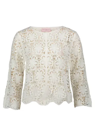 so cosy - Pullover in Häkeloptik beige - Gr. - 48