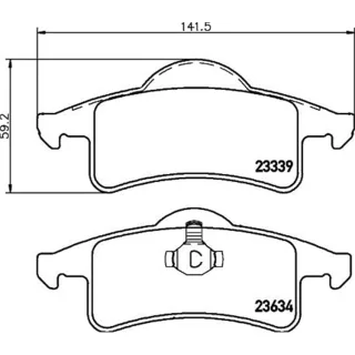Hella Bremsbel?ge hinten Jeep Cherokee Grand