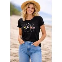 Banco T-Shirt Damen mit floralem Print Blumen Aufrduck feminin, bequem und ideal für den Sommer