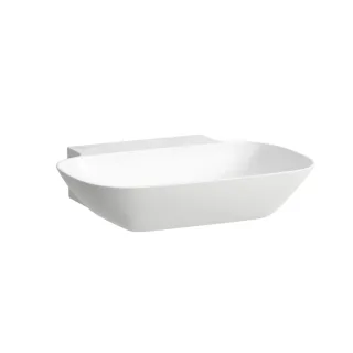 LAUFEN Aufsatz-Waschtisch Ino 450x560x145, ohne Hahnloch, ohne Überlauf, geschliffen weiss matt H8163027571121