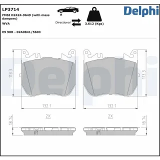 Delphi Bremsbel?ge vorne Mercedes S-Klasse W223