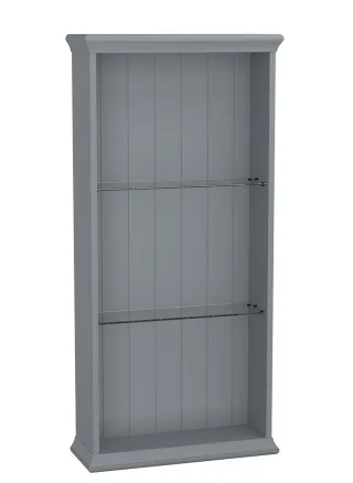 VitrA Valarte Wandregal Breite 54 cm Höhe 114 cm 2 Glaseinlegeböden Grau Matt,62253 62253
