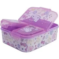 Stor Lunchbox Hello Kitty Kinder Brotdose – Lunchbox mit 3 Fächern & tollem Design, (Brotdose, 1x Deckel, 1x Brotdose), 3 Fächern