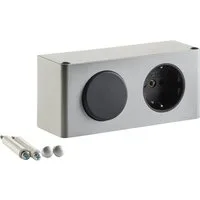SO-TECH® Steckdose Powerbox für Spiegelschränke silbergrau inkl. Lichtschalter, 1-St., Stromversorgung für 230 V
